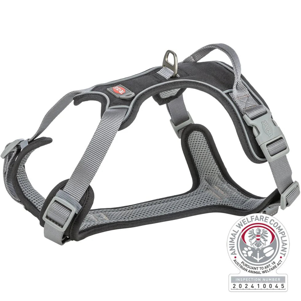 Trixie - Premium Active Geschirr, Schwarz