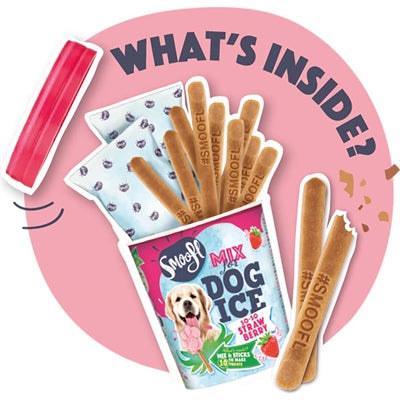 Smoofl Eiscreme-Mix Für Hunde Erdbeere