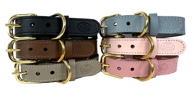 Sazzz Hundehalsband Braveheart Classic Leder Taupe