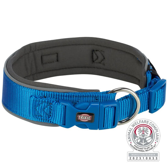 Trixie - Premium Halsband, extra breit, Royalblau/Grafit